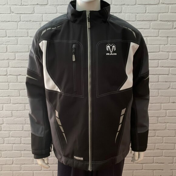 CHOKO Authentics Storm Shaker Men’s RAM Logo Black Gray Winter Jacket Coat - Picture 6 of 13